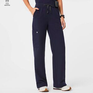FIGS Navy High Waisted Isabel Wide Leg - Scrub Pant